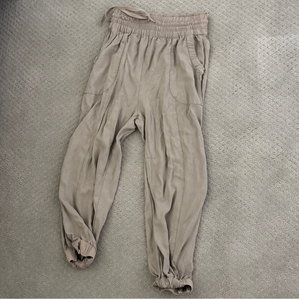 Anthropologie Flowy Pant - High Rise Tie & Ankle Cuff